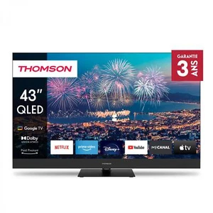 Smart TV 43 Pollici 4K Ultra HD QLED Google TV + Assistant Nero 43QG6C14 Thomson - Foto 1 di 10