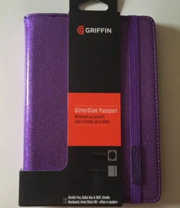 Google Nexus 7 Kindle Fire Griffin GlitterGlam Passport Folio Case - Purple - Picture 1 of 7