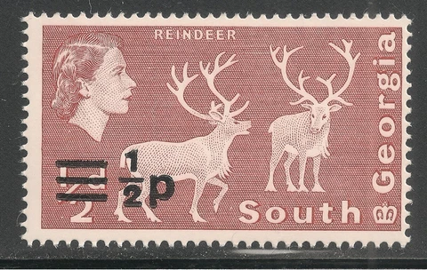 South Georgia #17 (A1) VF MNH - 1971-72 1/2p on 1/2p Reindeer Cover