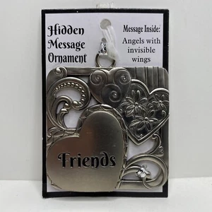 Friends Angels with invisible wings - HIDDEN MESSAGE ORNAMENT by Ganz - Picture 1 of 4