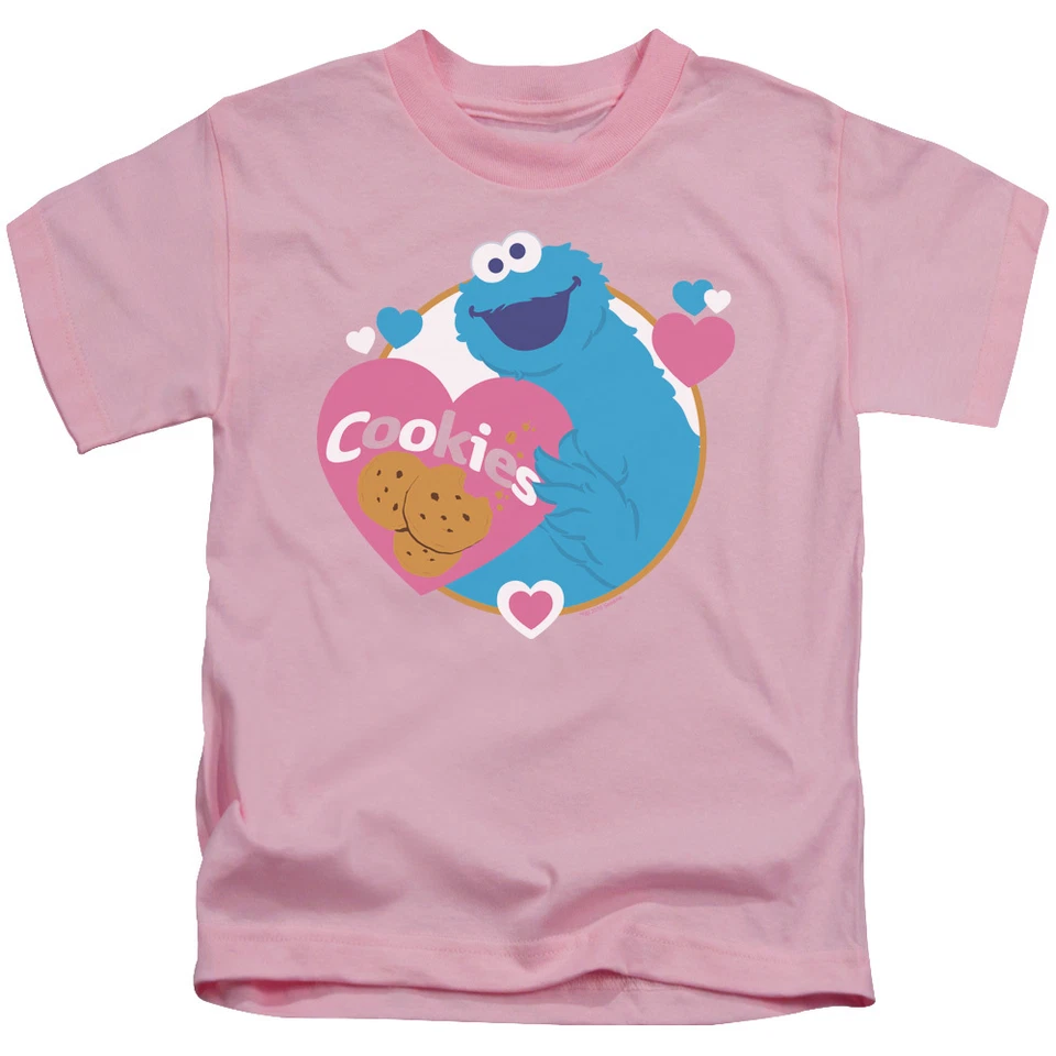 Camiseta SESAME STREET LOVE COOKIE MONSTER para niños pequeños 2T 3T 4 5-6 7 Foto 1 de 1