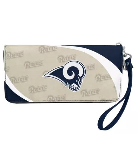 NFL Los Angeles Rams Women's Curve Zip Organizer Wallet / Purse Cover