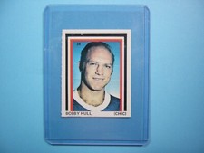 1971/72 EDDIE SARGENT NHL HOCKEY STAMP STICKER CARD #34 BOBBY HULL SHARP!!