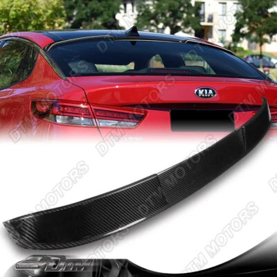 For 16-20 Kia Optima K5 Real Carbon Fiber Rear Roof Window Visor Spoiler Wing - Imagem 1 de 4