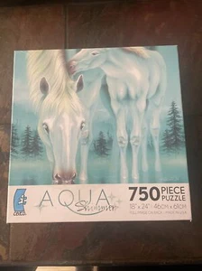 Aqua Shimmer Horse Jigsaw Puzzle - Picture 1 of 2