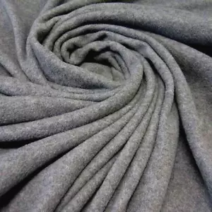 Stoff Polar Fleece Meterware grau meliert Bekleidung weich warm Meterpreis - Bild 1 von 1