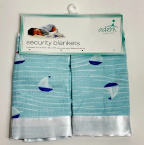 Manta de seguridad para bebé Aden + Anais Making Waves velero velero azul blanco muselina - Imagen 1 de 5