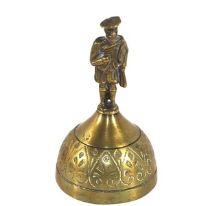 Ornate Brass Bell with European Subject Handle - Picture 1 of 5