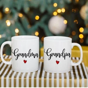 Grandparents Pregnancy Announcement Coffee Mugs Set 11oz, NEW IN BOX - Picture 1 of 4