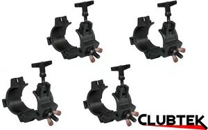 4 x Rhino Equinox Multi Clamp Half Coupler 26/38/50mm light T-bar O-Clamp Truss - Picture 1 of 4