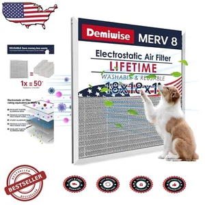Durable 18x18x1 Aluminum Filter - MERV 8 Rated for Healthier Home & Office Air - Picture 1 of 9