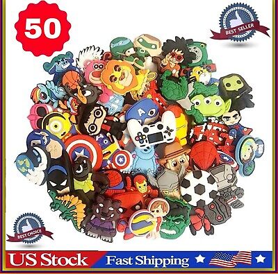 50 Mixed Pvc Shoe Charms Lot Different Charm ...