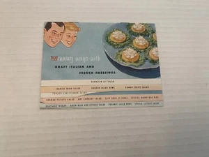 Kraft italienische französische Dressings Rezepte Salat Ephemera Kochen gesund Werbeheft - Bild 1 von 6