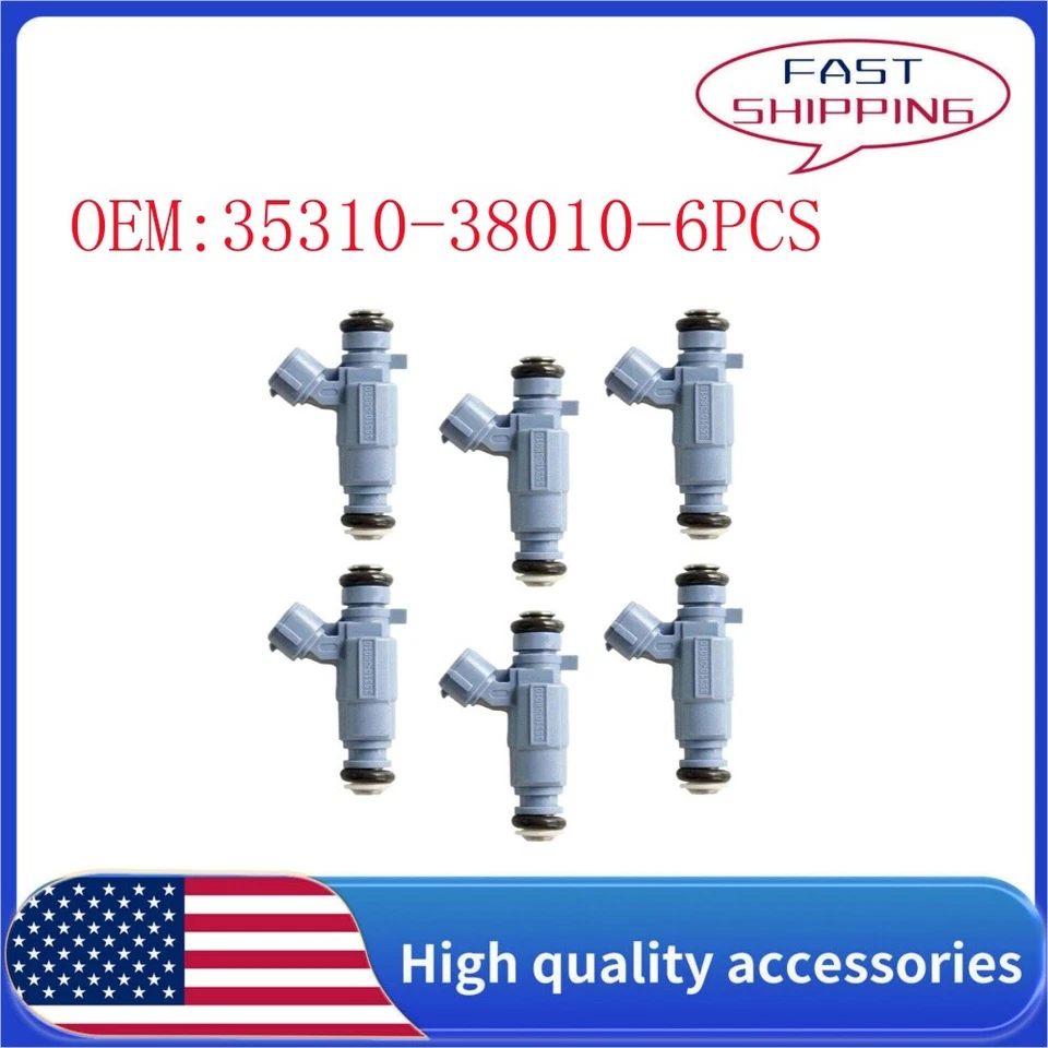 Inyectores de combustible 35310-38010 6 piezas para Hyundai Santa Fe Kia Sedona 3,5 L 2,4 L Foto 1 de 4