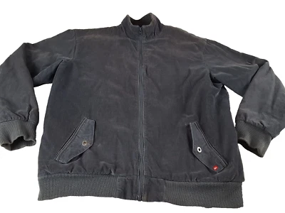 Abrigo Chaqueta Pesada Quiksilver Para Hombres XL Gris Pana Forrado de Vellón Cremallera Completa Foto 1 de 4