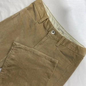 Womens Banana Republic Pants Thin Wale Corduroy Flared 25 Beige Stretch Low Rise - Picture 1 of 10