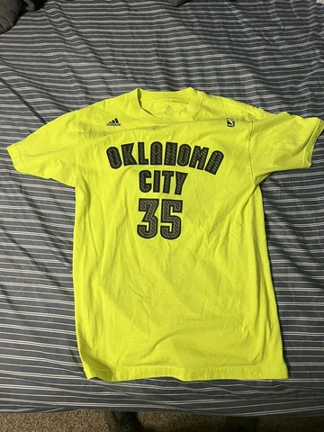 Kevin Durant OKC Adidas Jersey T Shirt Men’s M Neon Green , Light Discoloration Cover
