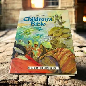 Illustrated Childrens Bible Colour Library Books 1988 HC Slipcover Book READ - Foto 1 di 17