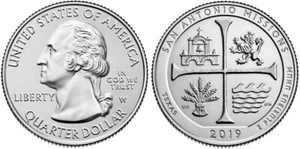 2019-W West Point Mint ~ San Antonio Missions ~ Quality Coin Capsule - Picture 1 of 3