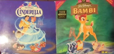 2x Disney Masterpiece Laserdisc LOT- CINDERELLA +BAMBI 55th Anniv Limited Ed NEW - Image 1 of 4