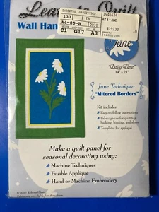 Learn To Quilt Wall Hanging Kit Daisy Time Flowers June Daisies 14" x 21" - Picture 1 of 4