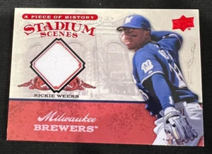 RICKIE WEEKS 2008 Upper Deck A Piece of History Stadium Scenes Game Used Jersey - Picture 1 of 1