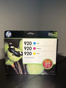 HP 920 Combo Pack Tricolor Ink Cartridges Plus Photo Paper  Cyan Magenta Yellow  - Picture 1 of 6