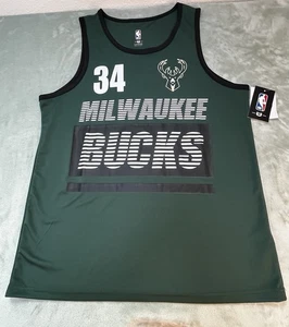 CAMISETA DE BALONCESTO VERDE GRANDE NUEVA CON ETIQUETAS NBA MILWAUKEE BUCKS #34 GIANNIS ANTETOKOUNMPO - Imagen 1 de 13