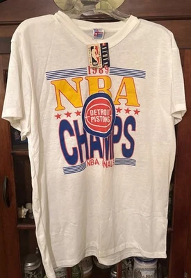 1989 Detroit Pistons NBA Finals Champs T- Shirt- Brand New W/ Tags- Garan Inc. - Image 1 of 3