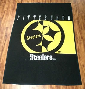 Pittsburgh Steelers Football Fan Blanket Throw 52"x74" Thick Warm Cozy Clean 872 - Picture 1 of 2