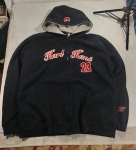 VTG Y2K 90s KARL KANI Hoodie Endurance Spellout Full Zip Faded Hip Hop Rap Sz L - Picture 1 of 6