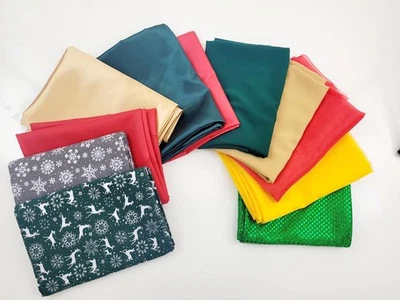 Christmas Fabric Red, Green & Gold Job Lot 21 metres Just £75p per metre ! - Image 1 of 4