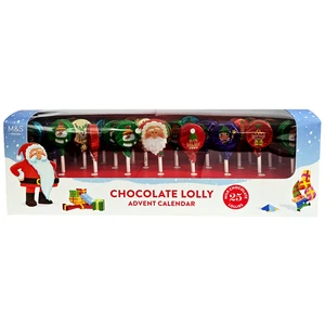 M&S Milk Chocolate Lollipops Christmas Advent Calendar 175g, 25 Lollies - Picture 1 of 7