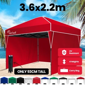 RED TRACK 3.6x2.2m Ultra Compact Folding Gazebo Outdoor Marquee Pop Up - Picture 1 of 91