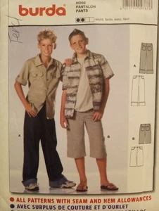 UC Teen Boys Pants Sewing Patterns 9787 Boys Shorts Sewing Pattern BURDA - Picture 1 of 2