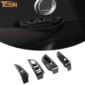Cubierta de panel elevador de ventana ABS de fibra de carbono decoración superposición para Dodge Hornet 24+ - Imagen 1 de 11