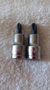 blue-point 3/8 drive phillips 3+4 driver socket bits. - Picture 1 of 4