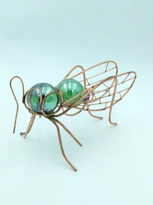 Insecto escultura de alambre MCM vintage con grandes inserciones de mármol Foto 1 de 4