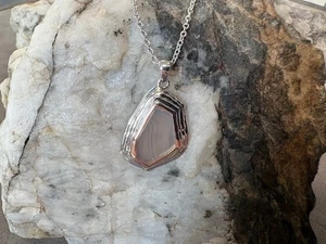 Clogau walisisches Silber & 9 kt Rotgold Decksteine Anhänger 22" Wales Sterlingsilber 925 - Bild 1 von 12