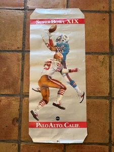 1985 ABC Sports Super Bowl Promo Poster Dolphins vs 49ers - KOVR TV - 15” X 36” - Picture 1 of 11