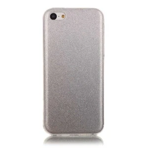 COQUE iPHONE 5C ARGENT DESIGN STRASS BRILLANT SILICONE SOUPLE (TPU) - Photo 1 sur 1