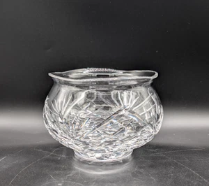 Vtg Waterford Crystal 8" Curved Edge Footed Display Centerpiece Rose Candy Bowl - Picture 1 of 10