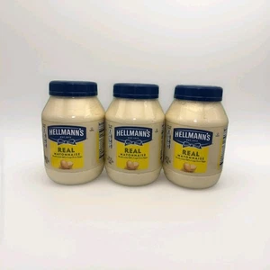 Hellmann's Real Mayonnaise Gluten Free,30 fl oz Jar 3 PACK - Picture 1 of 6
