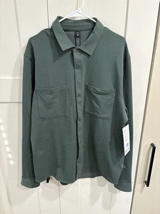 Lululemon Stretch French Terry Overshirt weicher Strick Herren Gr. XL grün DKFR Neu mit Etikett - Bild 1 von 5