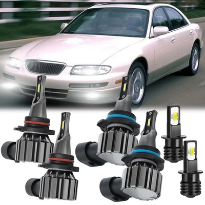 For Mazda Millenia 1995-2002 6x Combo LED Hi/Lo Beam Headlight Fog Light Bulbs - Image 1 of 4