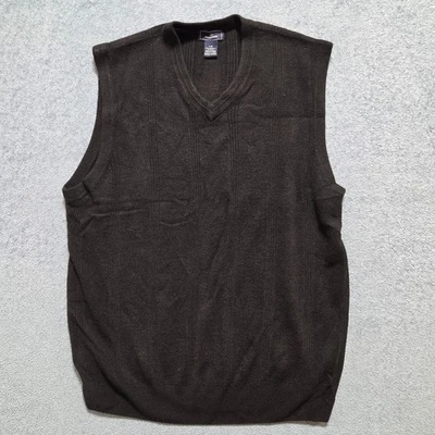 Suéter Chaleco de Golf Dockers Para Hombres Negro Tejido Talla L Cuello en V Pullover Sin Mangas Foto 1 de 4