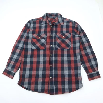 Camisa de franela Five Brother para hombre grande regular roja negra gris a cuadros trabajo Foto 1 de 4