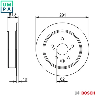 2x BRAKE DISC 0 986 479 657 FOR LEXUS TOYOTA CROWN REIZ/II MARK 2AD-FHV 2.2L - Image 1 of 4