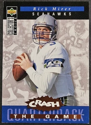 1994 Collector's Choice Crash The Game #C3 Rick Mirer Seattle Seahawks - Image 1 of 2