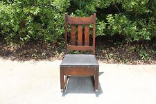 Charming Mission Oak Original Finish Rocking Chair with Sewing Drawer ~Ca.1910